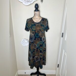 NTM: LuLaRoe discontinued Carly Hi Lo Dress in Tribal & Geometric Print Sz XS